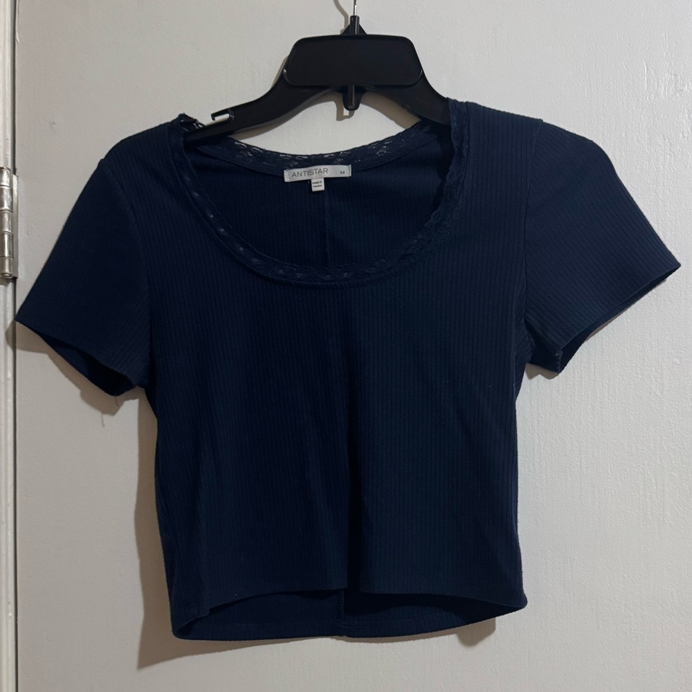 Antistar Navy Blue Women's Crop Top